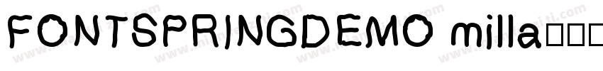 FONTSPRINGDEMO milla字体转换